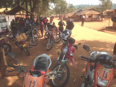 Fuel stop in a Tanzanian village