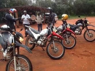 Bikes waiting while we eat