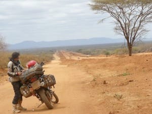 Sand, dust and a loaded bike